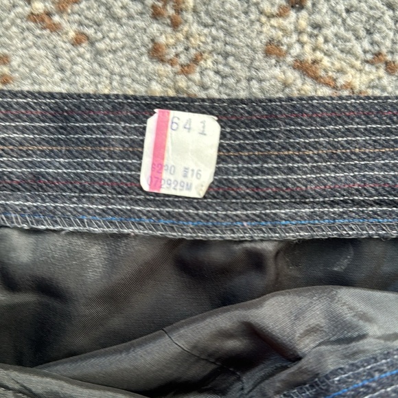 Vintage Gilmor Pinstripe Skirt Suit Set Gray 16 - Picture 9 of 15